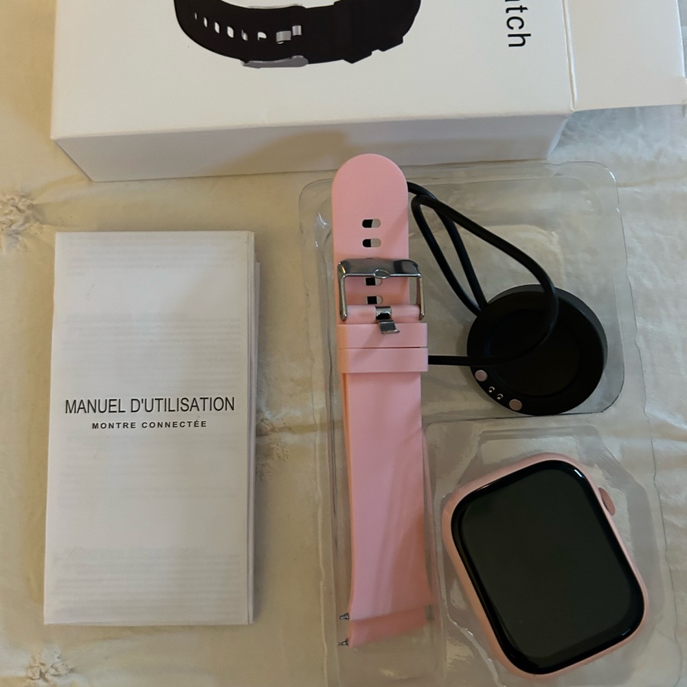 Android Smart Watch with Pink Strap - Picture 3 of 3